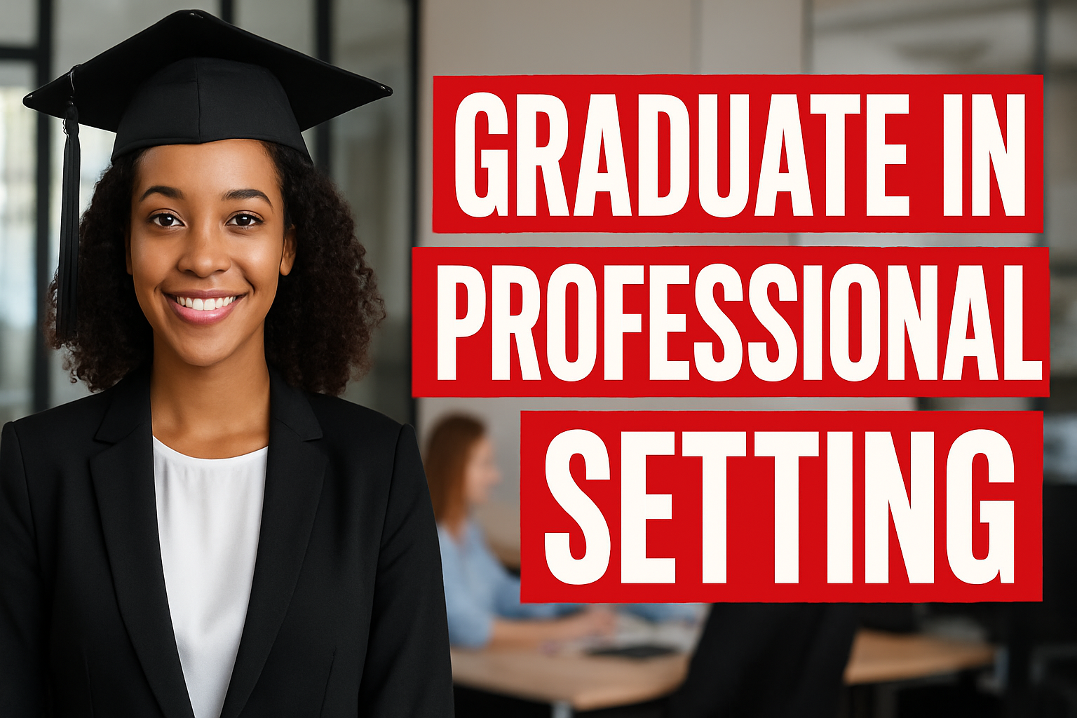 Graduate in professional setting