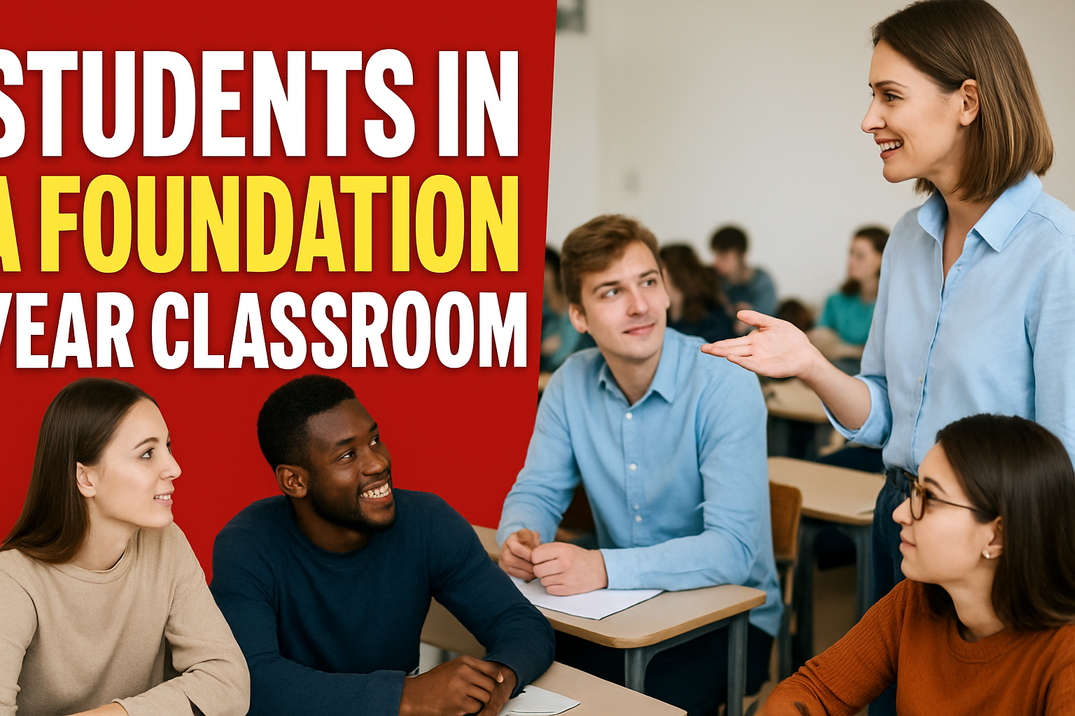 Students in a foundation year classroom