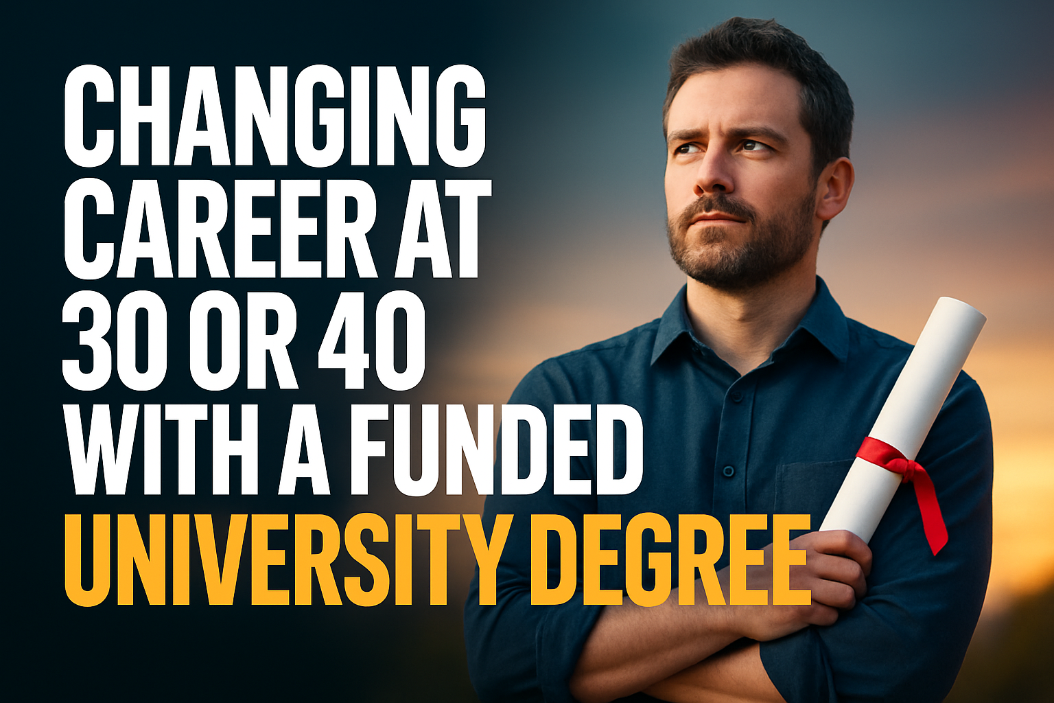 Changing Career at 30 or 40 with a Funded University Degree