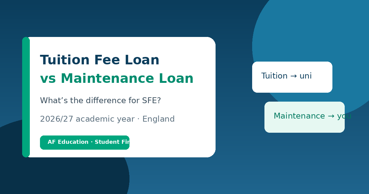 Tuition Fee Loan vs Maintenance Loan: What’s the Difference? (2026/27)